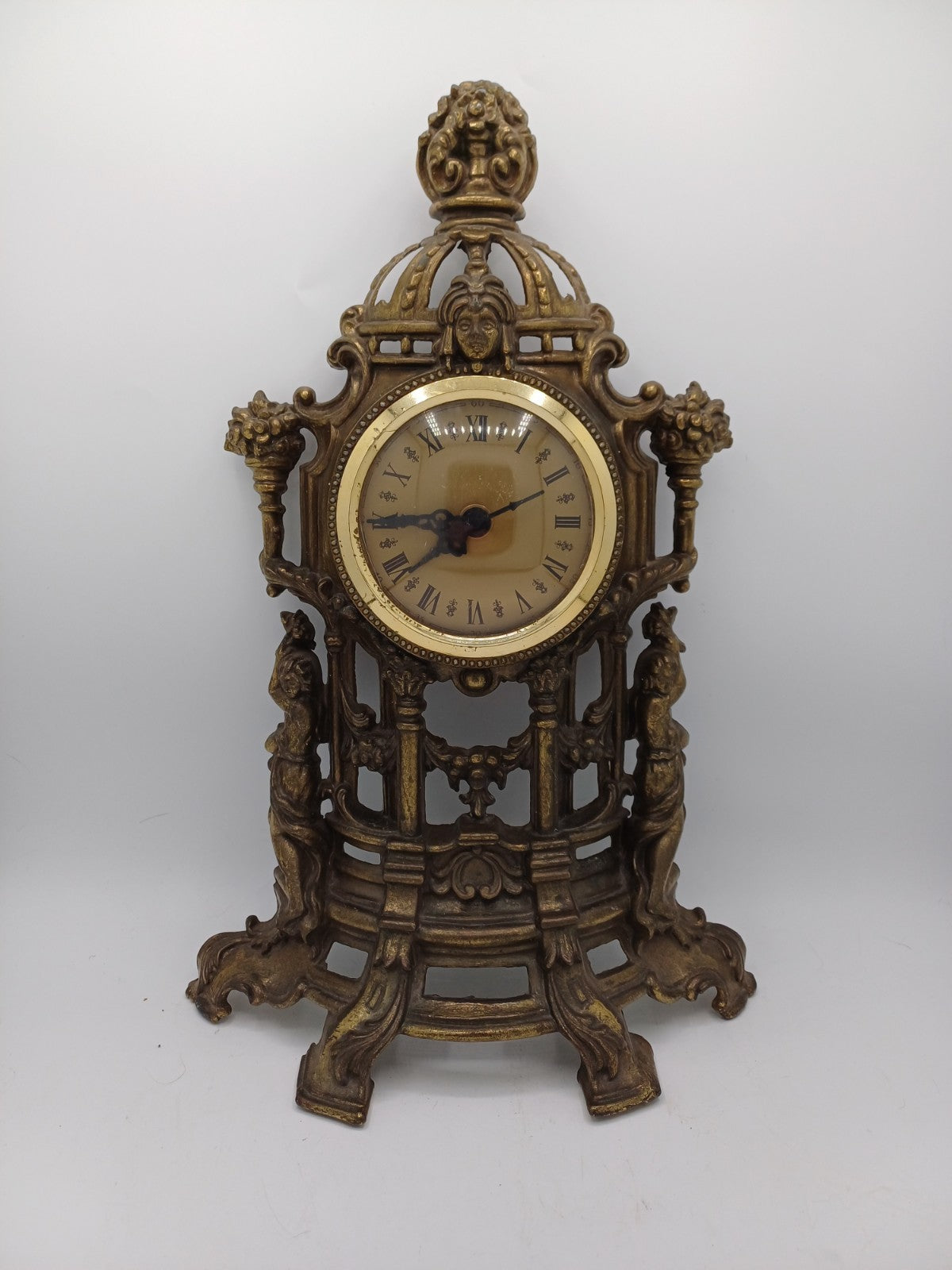 Horloge murale en laiton doré – Fonctionne à pile – Vintage AR CONCEPT