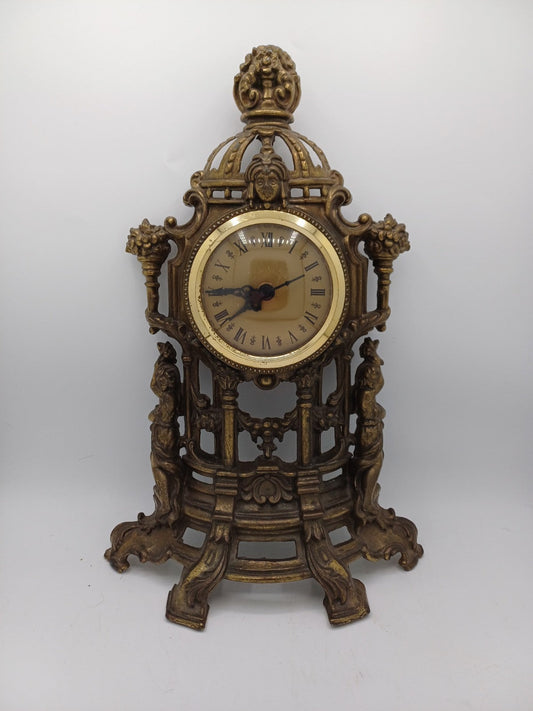 Horloge murale en laiton doré – Fonctionne à pile – Vintage AR CONCEPT